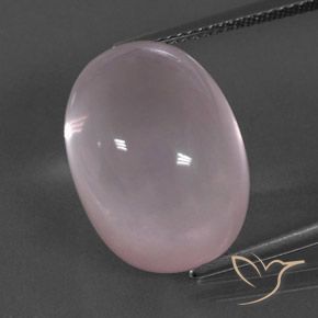19.58ct Naturale Rosa corallo Quarzo rosa, Ovale, Trasparente