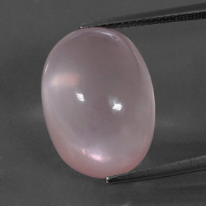 Quarzo rosa naturale rosa chiaro da 17,73 ct, taglio ovale, trasparente
