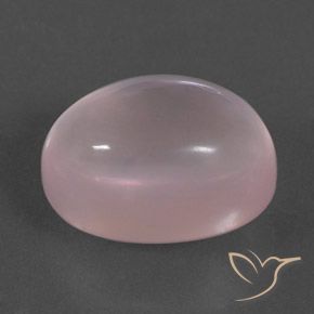 Quarzo rosa Rosa chiaro naturale da 19.49 ct, Ovale, Trasparente