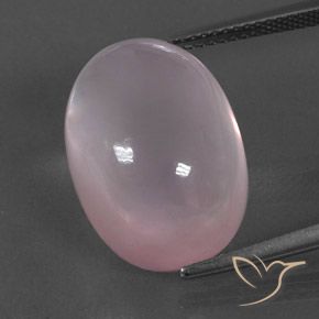 18.98ct Naturale Rosa corallo Quarzo rosa, Ovale, Trasparente