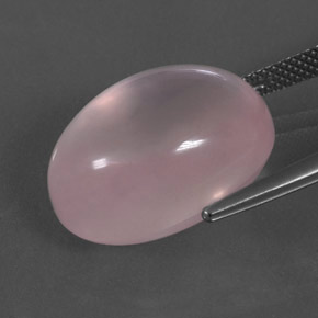 Quarzo rosa Rosa rosa naturale da 18.12 ct, Taglio ovale, Trasparente