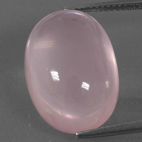 Quarzo rosa naturale rosa da 17,86 ct, taglio ovale, trasparente