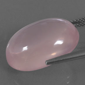 Quarzo rosa naturale rosa da 17,86 ct, taglio ovale, trasparente