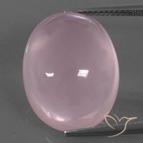 Quarzo rosa Rosa medio rosa naturale da 21.08 ct, Ovale, Trasparente
