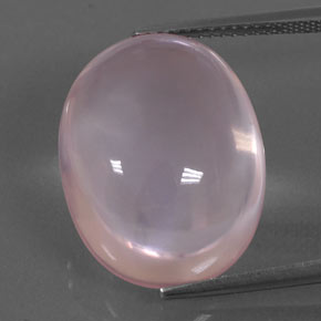 Quarzo rosa naturale rosa da 21,12 ct, taglio ovale, trasparente