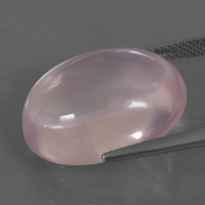 Quarzo rosa naturale rosa da 21,12 ct, taglio ovale, trasparente