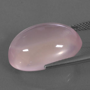 Quarzo rosa naturale rosa da 19,05 ct, taglio ovale, trasparente