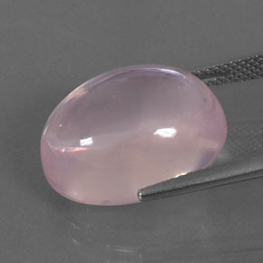 Quarzo rosa naturale rosa da 16,43 ct, taglio ovale, trasparente