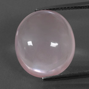 Quarzo rosa Rosa chiaro naturale da 13.73 ct, Taglio ovale, Trasparente