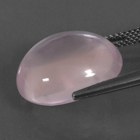 Quarzo rosa Rosa chiaro naturale da 13.73 ct, Taglio ovale, Trasparente