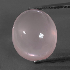 Quarzo rosa naturale rosa da 12,82 ct, taglio ovale, trasparente