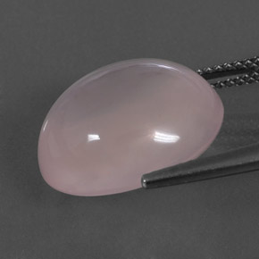Quarzo rosa naturale rosa da 12,82 ct, taglio ovale, trasparente