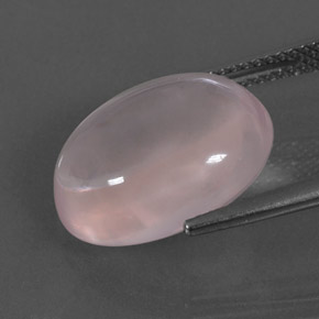 Quarzo rosa naturale rosa da 9,15 ct, taglio ovale, trasparente
