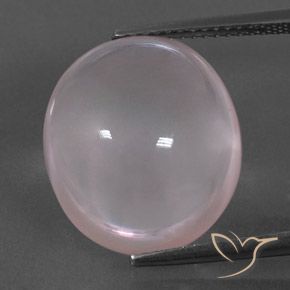 14.50ct Naturale Rosa chiaro Quarzo rosa, Ovale, Trasparente