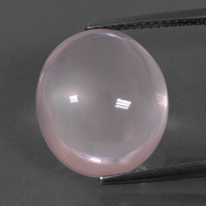 Quarzo rosa Rosa chiaro naturale da 12.54 ct, Taglio ovale, Trasparente