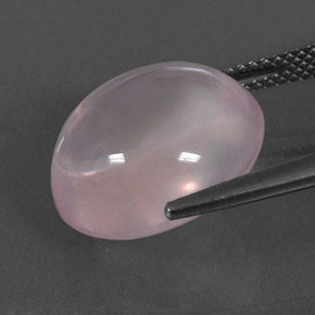 Quarzo rosa Rosa chiaro naturale da 12.54 ct, Taglio ovale, Trasparente