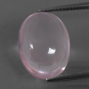 Quarzo rosa naturale rosa da 9,87 ct, taglio ovale, trasparente