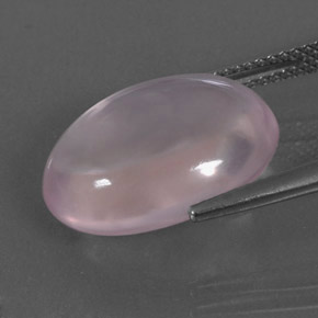 Quarzo rosa naturale rosa da 9,87 ct, taglio ovale, trasparente