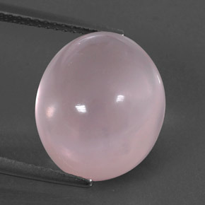 Quarzo rosa naturale rosa da 11,03 ct, taglio ovale, trasparente