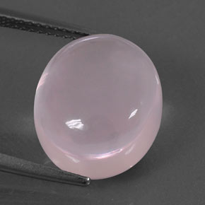 Quarzo rosa naturale rosa da 10,27 ct, taglio ovale, trasparente