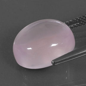 Quarzo rosa naturale rosa da 10,27 ct, taglio ovale, trasparente