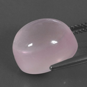 Quarzo rosa naturale rosa da 13,17 ct, taglio ovale, trasparente