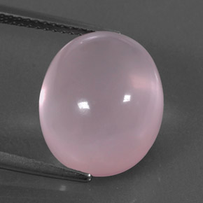 Quarzo rosa naturale rosa da 11,30 ct, taglio ovale, trasparente