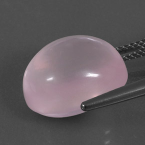 Quarzo rosa naturale rosa da 11,30 ct, taglio ovale, trasparente