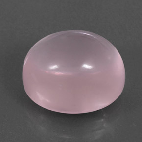 Quarzo rosa naturale rosa da 11,37 ct, taglio ovale, trasparente
