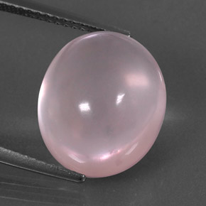 Quarzo rosa naturale rosa da 11,24 ct, taglio ovale, trasparente