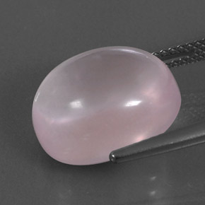 Quarzo rosa naturale rosa da 11,24 ct, taglio ovale, trasparente
