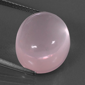Quarzo rosa naturale rosa da 12,24 ct, taglio ovale, trasparente