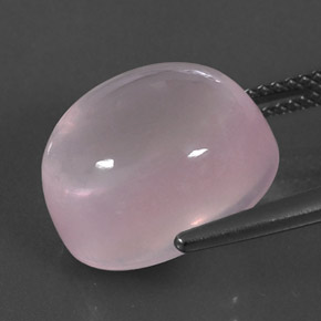 Quarzo rosa naturale rosa da 12,24 ct, taglio ovale, trasparente