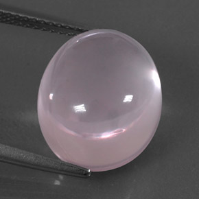 Quarzo rosa naturale rosa da 12,62 ct, taglio ovale, trasparente
