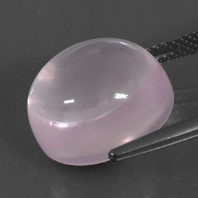 Quarzo rosa naturale rosa da 12,62 ct, taglio ovale, trasparente