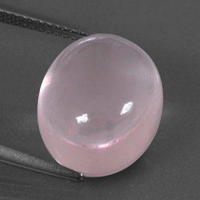 Quarzo rosa naturale rosa da 11,24 ct, taglio ovale, trasparente