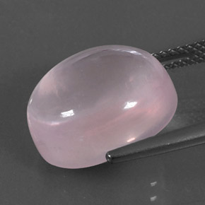 Quarzo rosa naturale rosa da 11,24 ct, taglio ovale, trasparente
