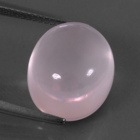 Quarzo rosa naturale rosa da 11,59 ct, taglio ovale, trasparente