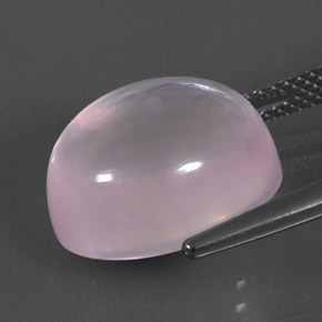 Quarzo rosa naturale rosa da 11,59 ct, taglio ovale, trasparente