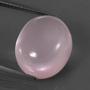 Quarzo rosa naturale rosa da 9,67 ct, taglio ovale, trasparente