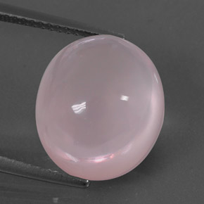 Quarzo rosa naturale rosa da 12,25 ct, taglio ovale, trasparente