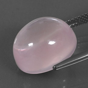 Quarzo rosa naturale rosa da 12,25 ct, taglio ovale, trasparente