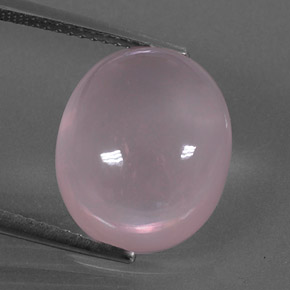 Quarzo rosa naturale rosa da 9,83 ct, taglio ovale, trasparente