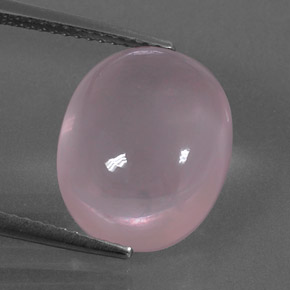 Quarzo rosa naturale rosa da 9,54 ct, taglio ovale, trasparente