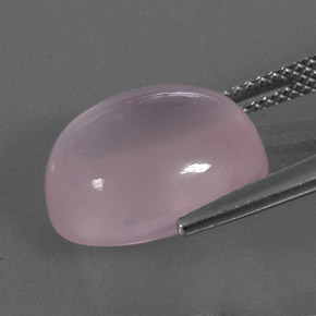 Quarzo rosa naturale rosa da 9,54 ct, taglio ovale, trasparente