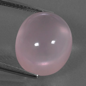 Quarzo rosa naturale rosa da 10,24 ct, taglio ovale, trasparente