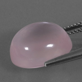 Quarzo rosa naturale rosa da 10,24 ct, taglio ovale, trasparente