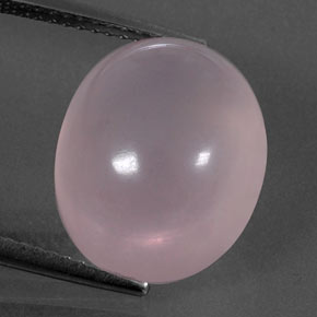 Quarzo rosa naturale rosa da 11,30 ct, taglio ovale, trasparente
