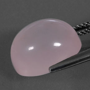 Quarzo rosa naturale rosa da 11,30 ct, taglio ovale, trasparente