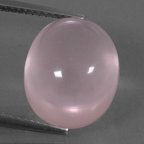 Quarzo rosa naturale rosa da 11,20 ct, taglio ovale, trasparente